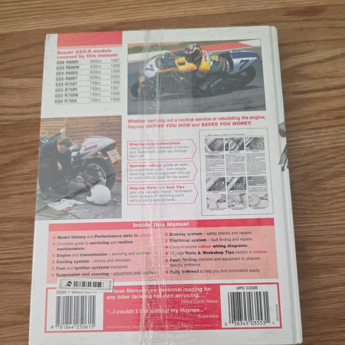 Suzuki GSX-R600 & 750 (1996-2000) Haynes Repair Manual