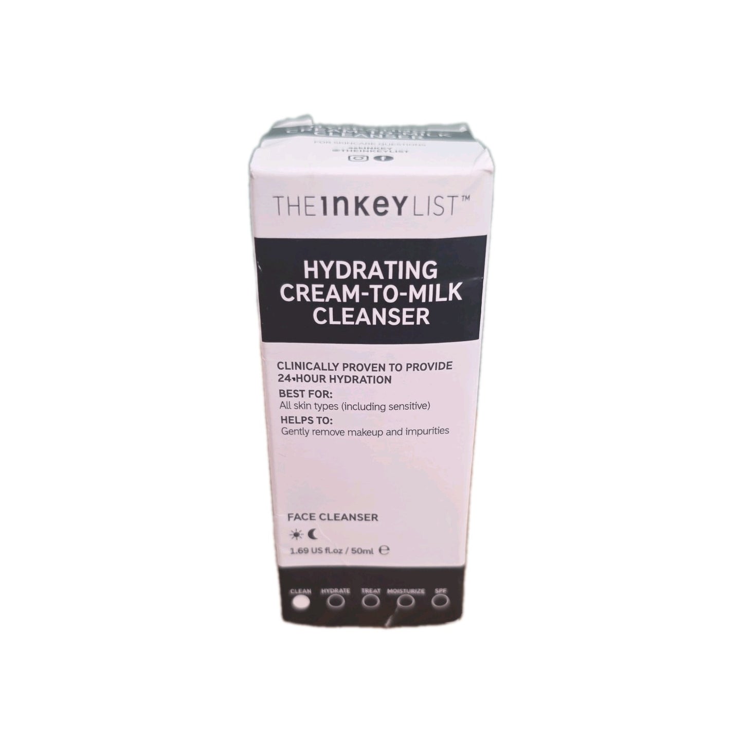 INKEY LIST Cream to Milk Cleanser 50ml Face Wash Hydrating Rice Milk Formula