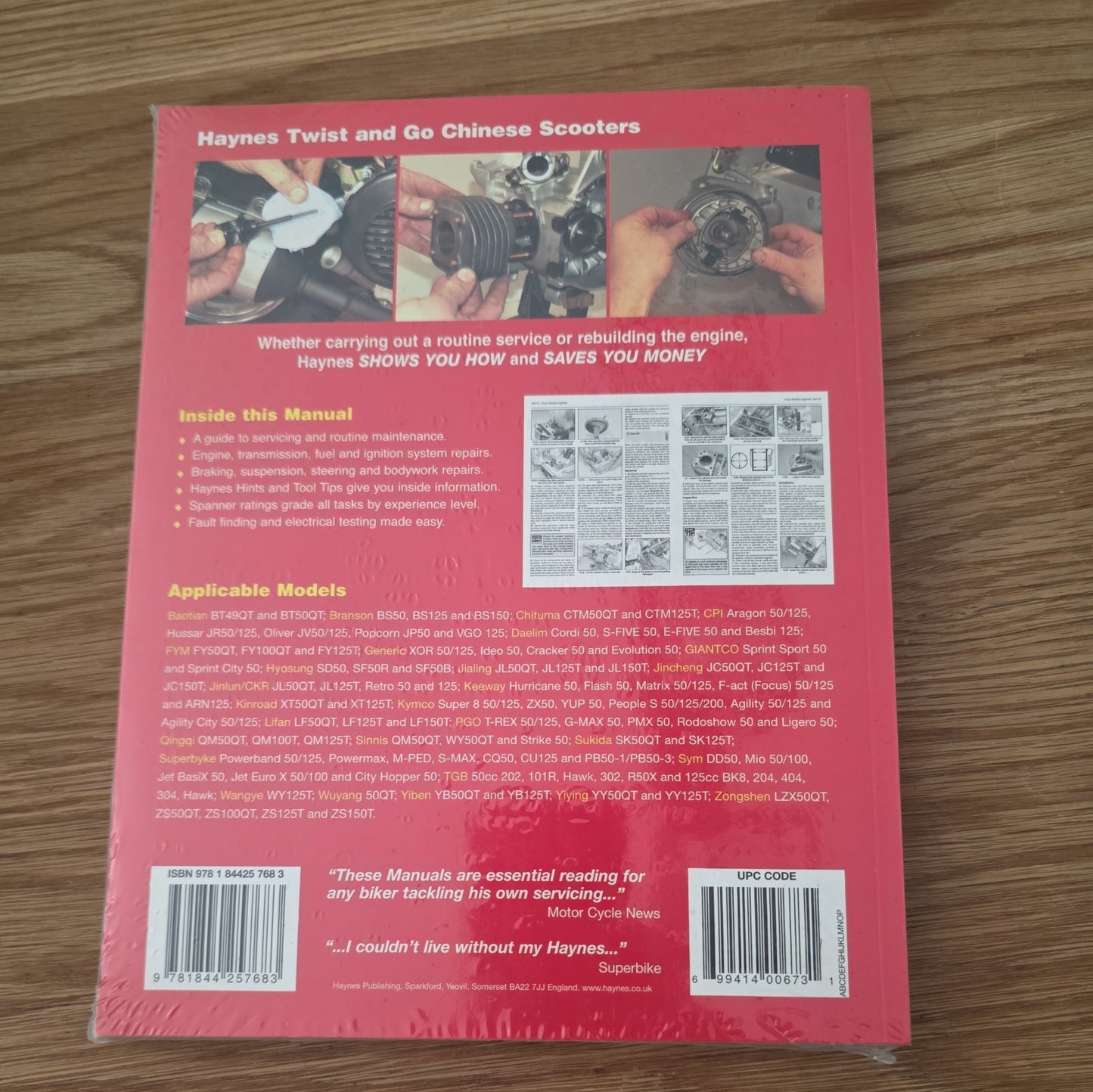 Haynes Manual 4768 - Chinese, Taiwanese & Korean Scooters Twist and Go