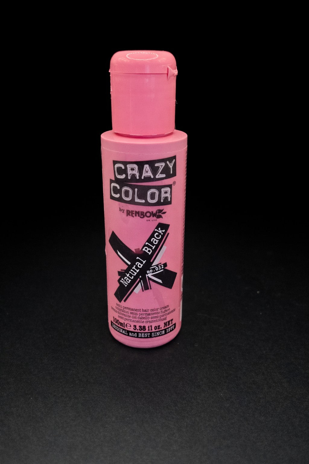 Crazy Color Natural Black Semi-Permanent Hair Colour 100ml by Crazy Color