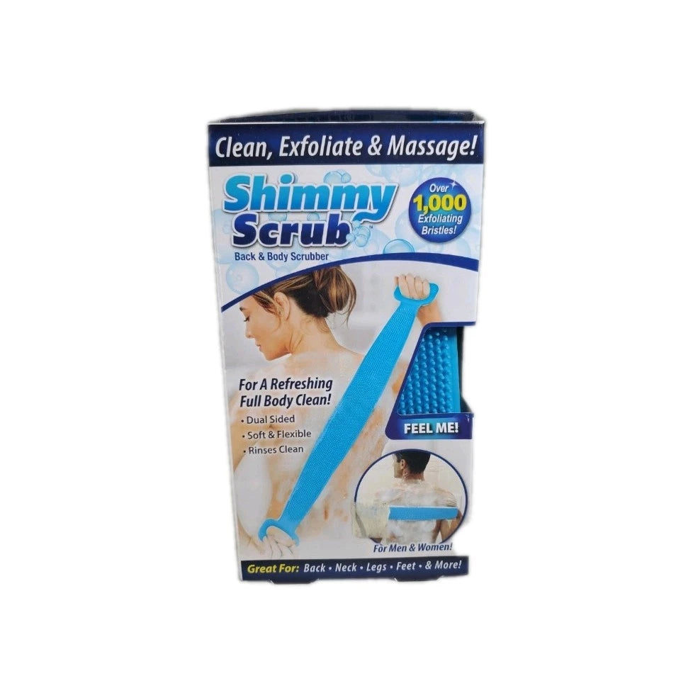 Shimmy Scrub Back and Body Scrubber - Long-Handled Exfoliating Brush by below retail uk