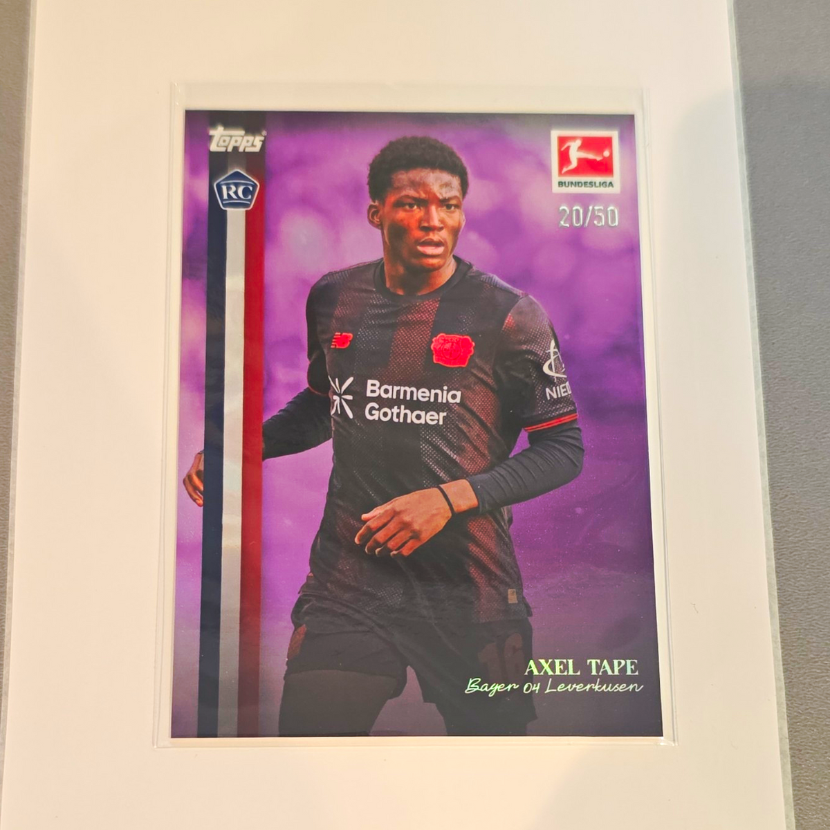 2025/26 Topps Bundesliga Axel Tape RC Purple /50 #20/50 Bayer Leverkusen