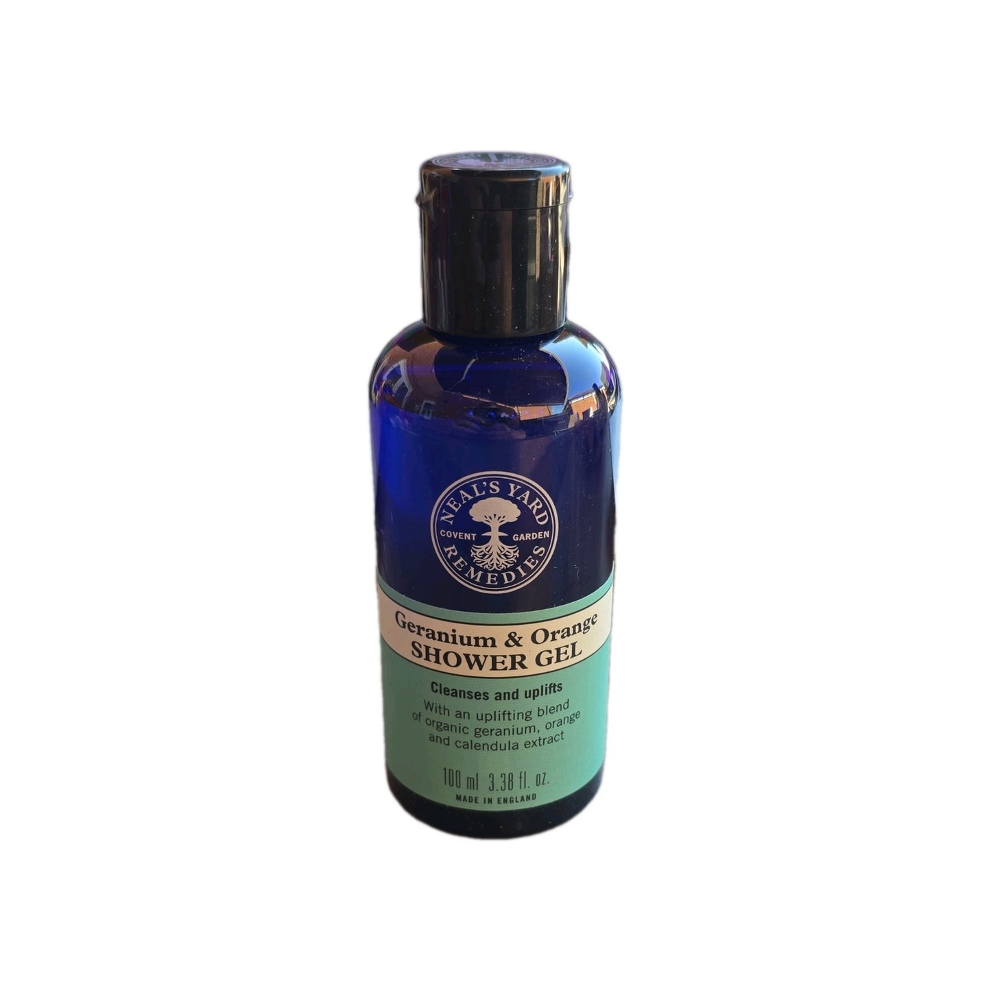 NEAL'S YARD REMEDIES Geranium & Orange Shower Gel Body Wash 100ml Travel Size