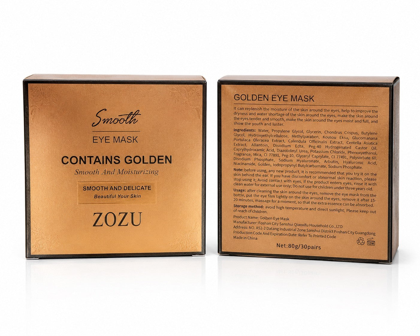 Zozu Golden Under-Eye Mask - Hydrating Patches for Dark Circles