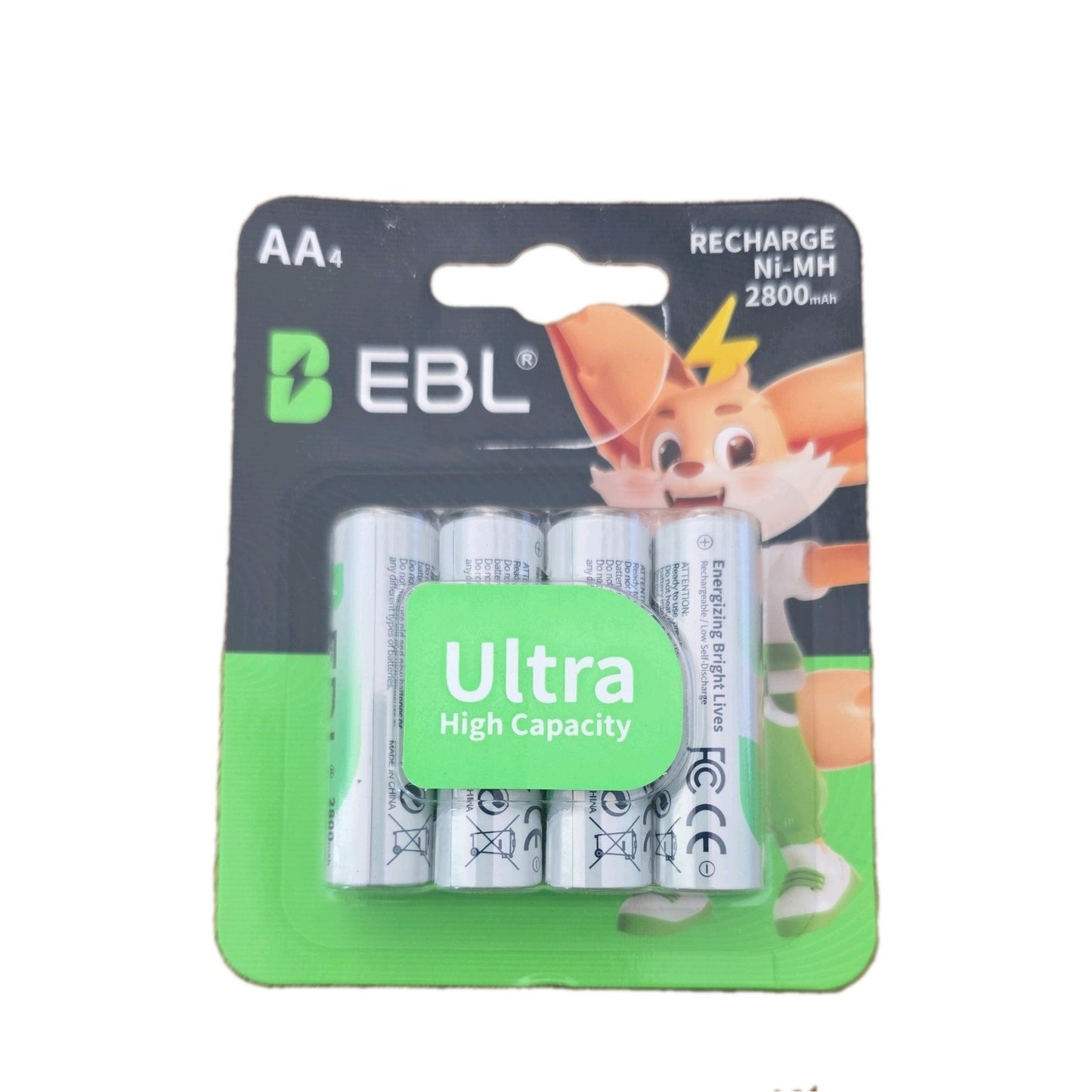 Four 1.2V AAA Rechargeable Batteries - Durable 1100mAh Ni-MH for Household Use