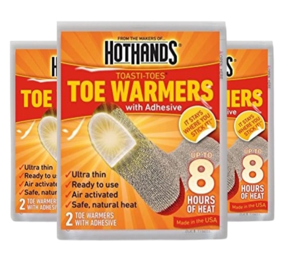 HotHands Toasti Toes Adhesive Toe Warmers - 3 Pack 6 Hour Heat