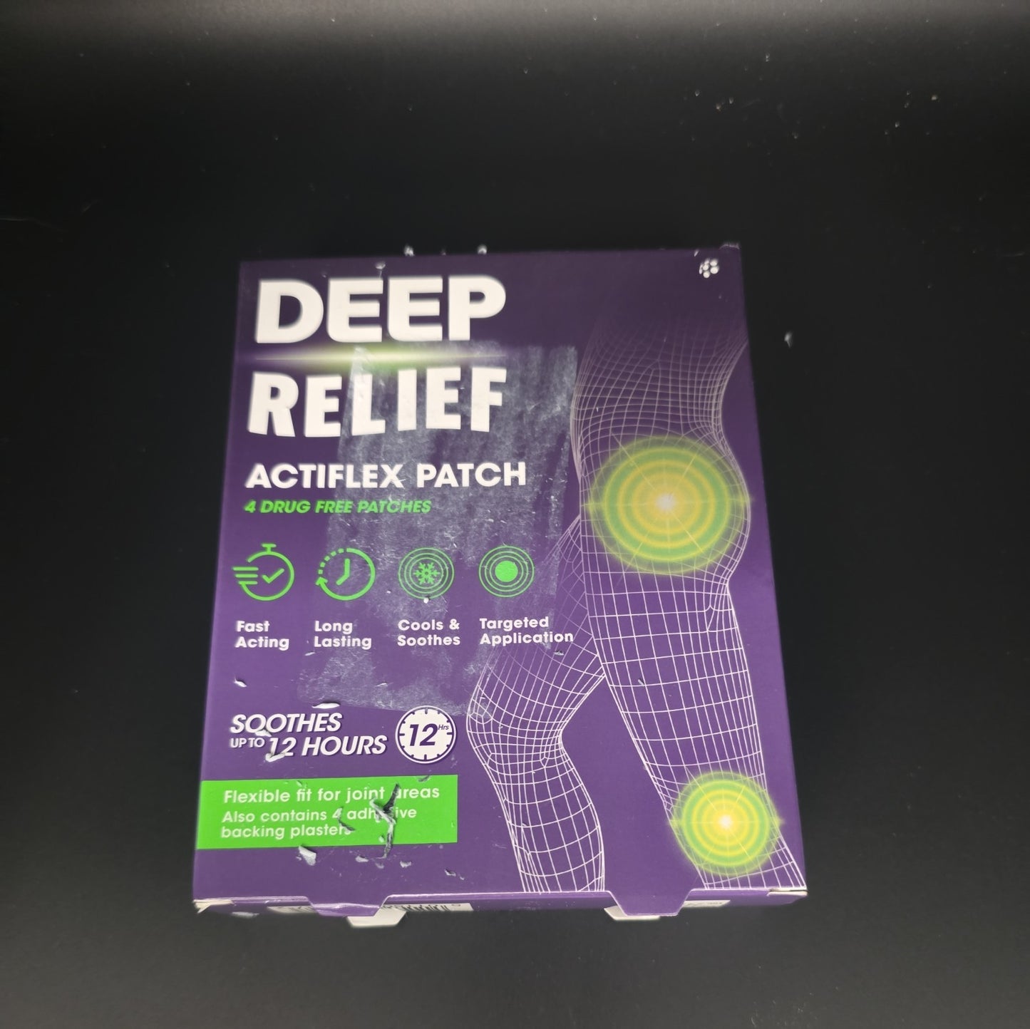 Deep Relief Actiflex Patch - 4 Count Hot & Cold Therapy Patches by Mentholatum