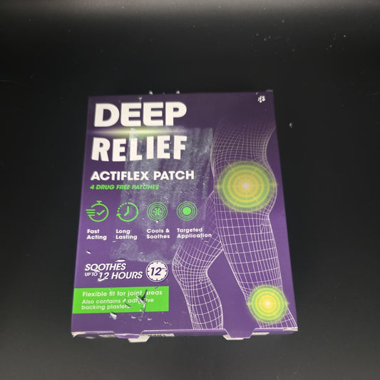 Deep Relief Actiflex Patch - 4 Count Hot & Cold Therapy Patches by Mentholatum
