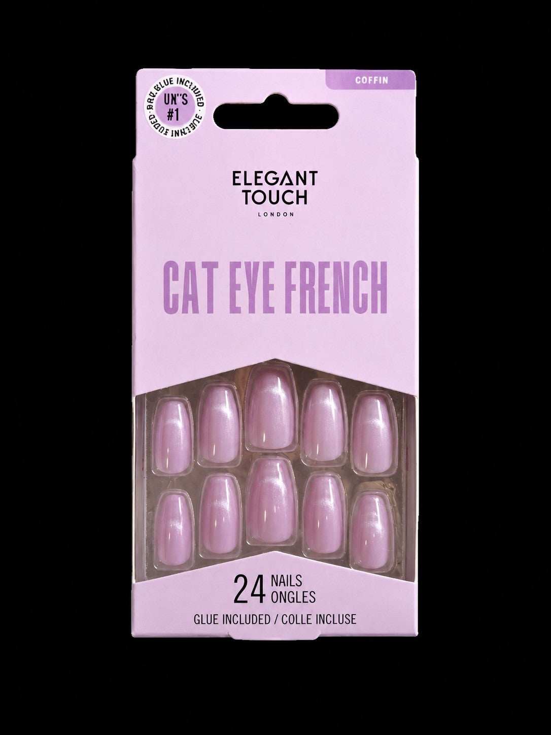 Elegant Touch Cat Eye French False Nails