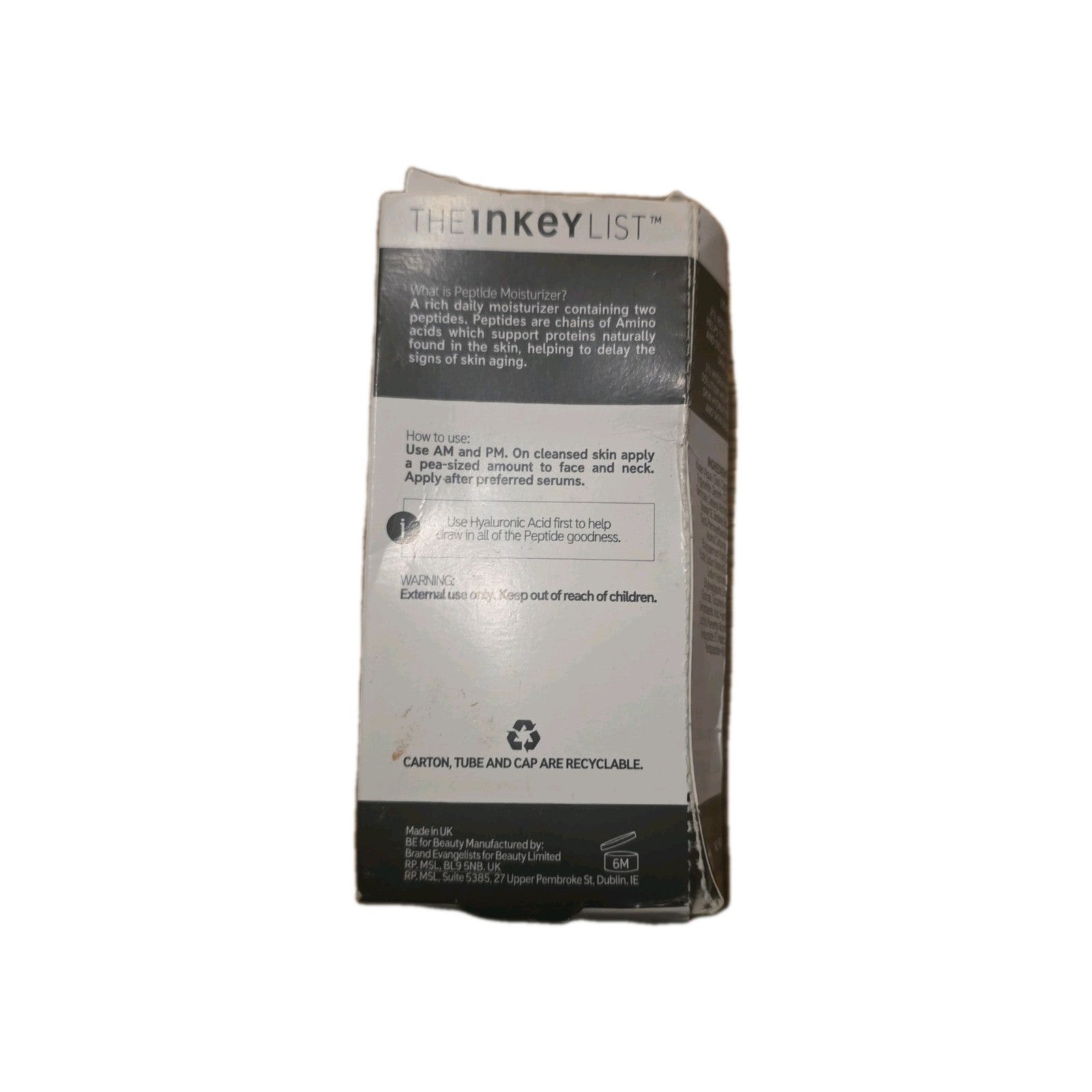 The INKEY List Peptide Moisturiser 50ml - Damaged Box by The INKEY List