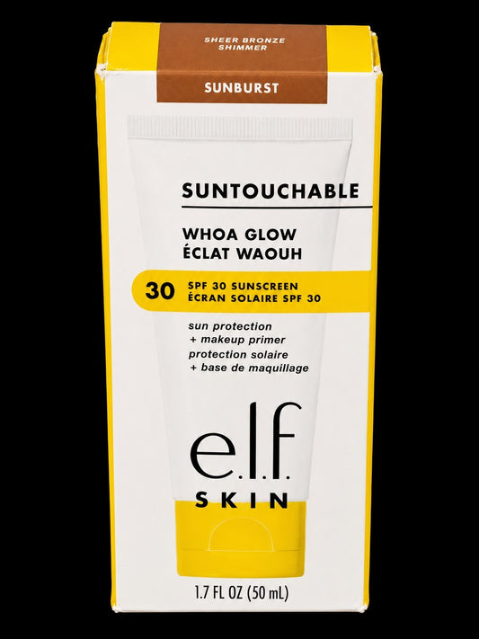 e.l.f. SKIN Suntouchable Whoa Glow SUNBURST Sunscreen SPF 30 Makeup Primer 15LOT