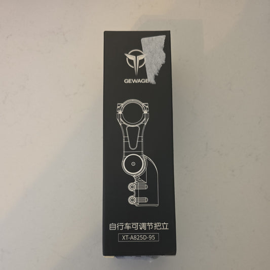 Gewage 90-Degree Adjustable Bike Stem - 31.8mm Black Aluminum by GEWAGE