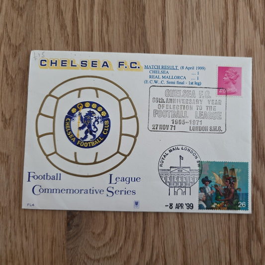 Chelsea vs Real Mallorca 1999 Commemorative First Day Cover by below retail uk