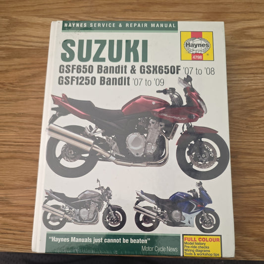 Suzuki  GSF650 Bandit & GSX650F & GSF1250 Bandit  Haynes 4798 Repair Manual