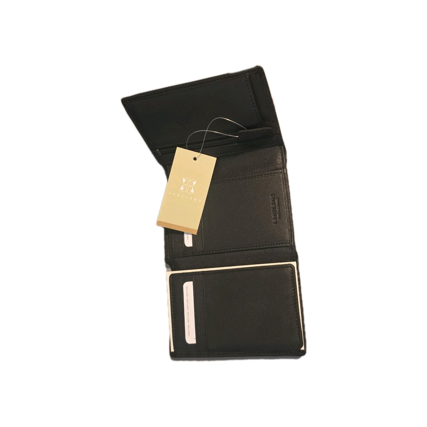Lakeland Soft Leather Wallet - Unisex Slim Black Everyday Carry by Lakeland