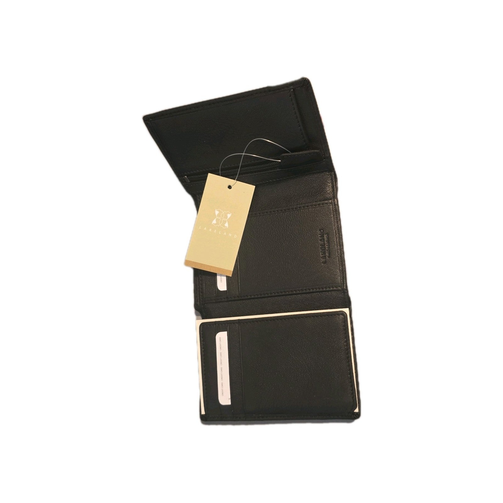 Lakeland Soft Leather Wallet - Unisex Slim Black Everyday Carry by Lakeland