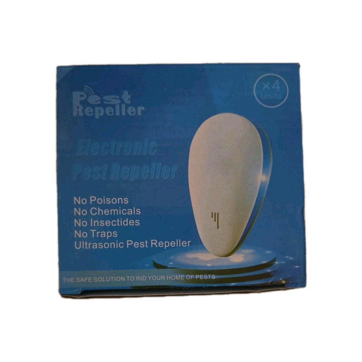Ultrasonic Pest Repeller 4-Pack - White Plug-In Indoor Barrier by below retail uk