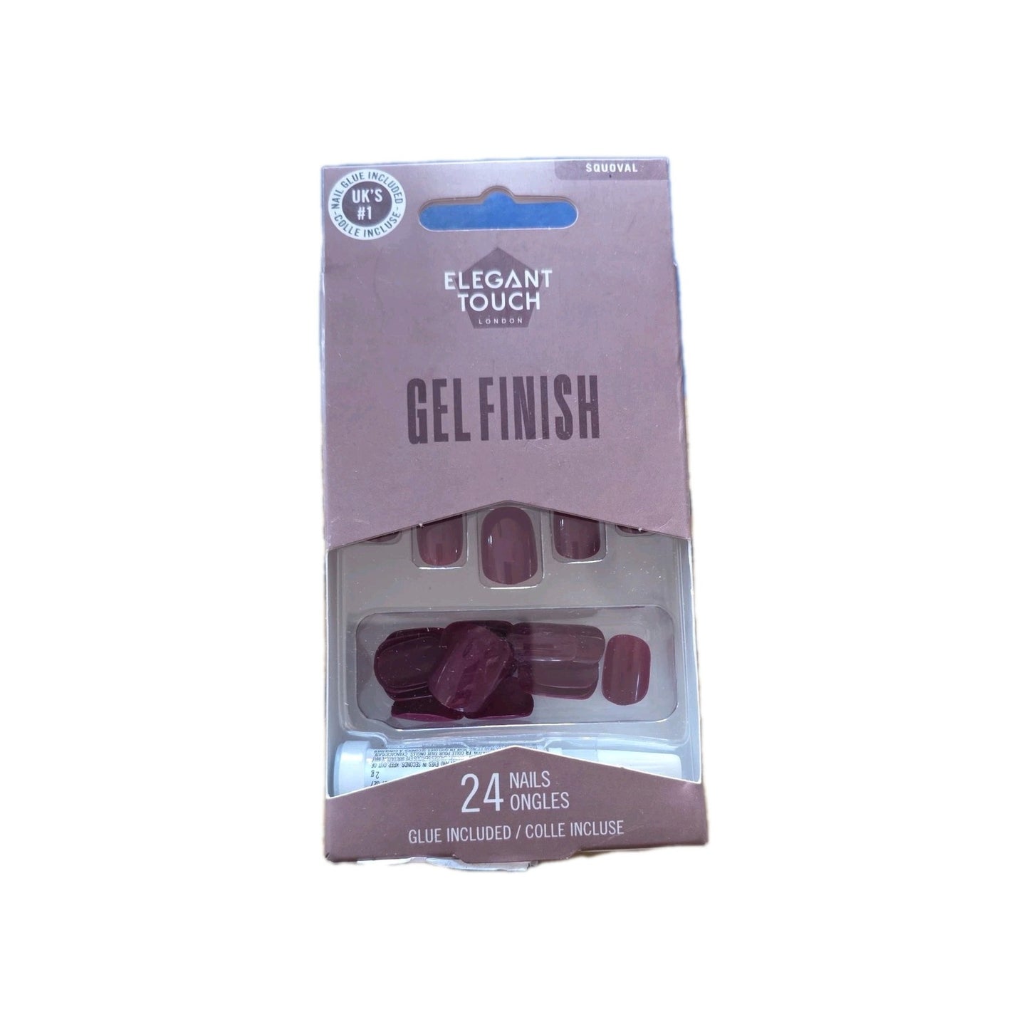 Elegant Touch Core Colour Berry Blast Glue On Acrylic Nails by Eylure
