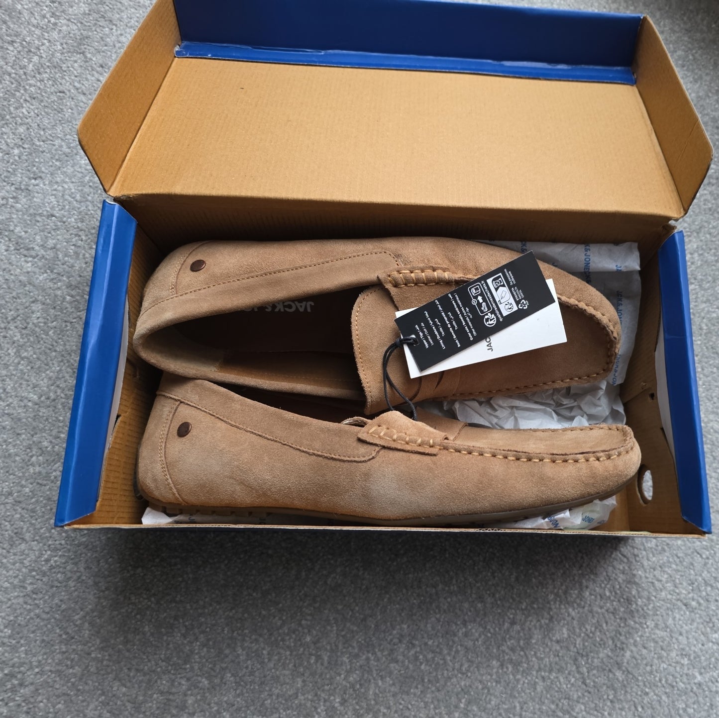 Jack & Jones Jensen Suede Men's Cognac Loafers