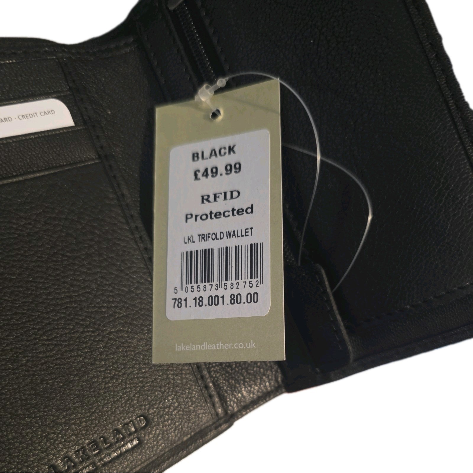 Lakeland Soft Leather Wallet - Unisex Slim Black Everyday Carry by Lakeland