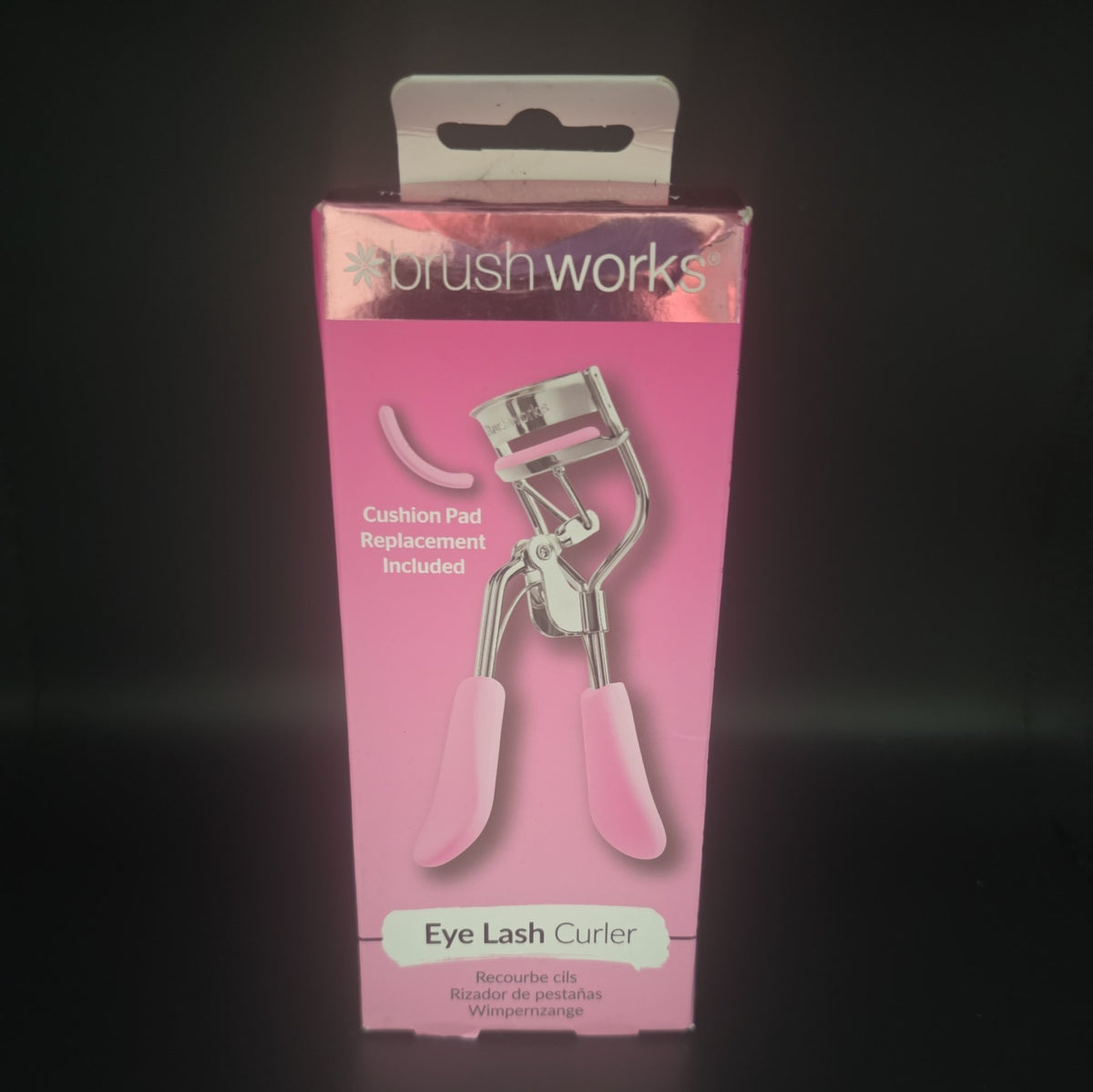 Brushworks Eyelash Curler - Pink Stainless Steel