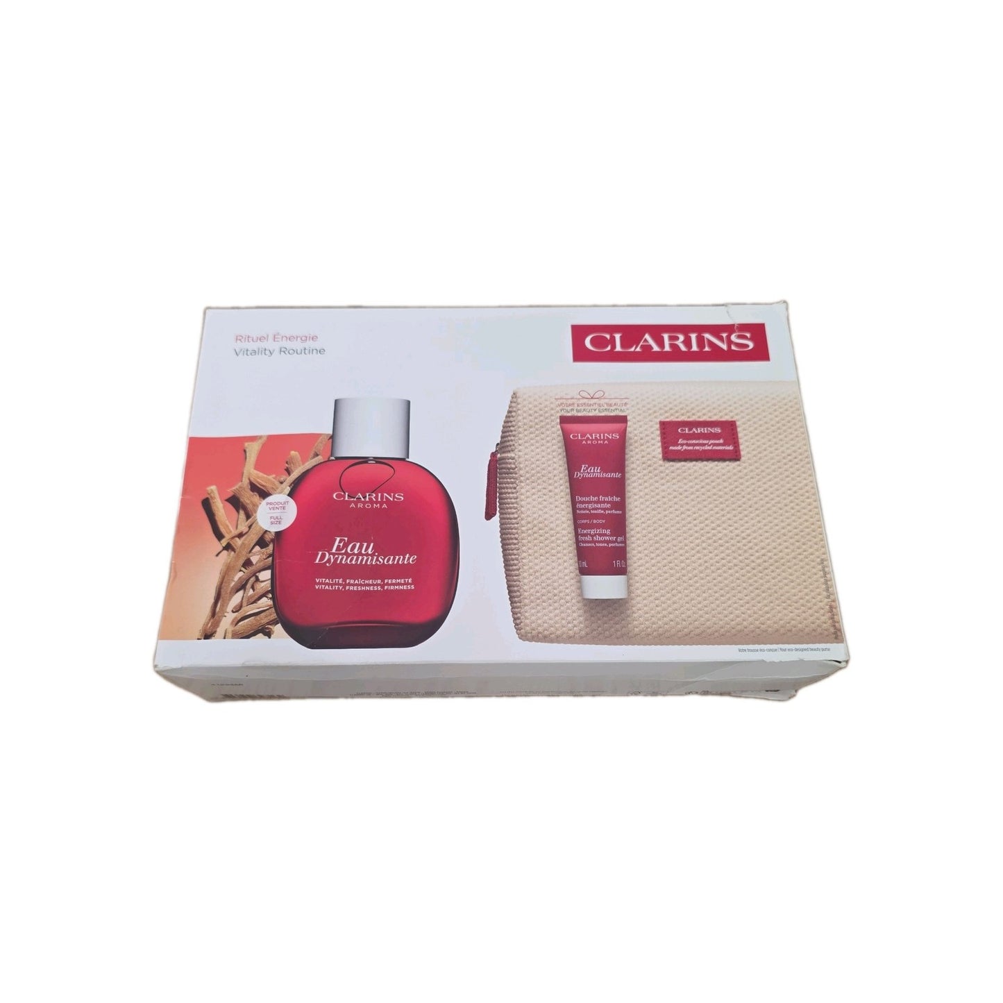 Clarins Vitality  Routine Gift Set - New In Box - Eau Dynamisante - 100ml
