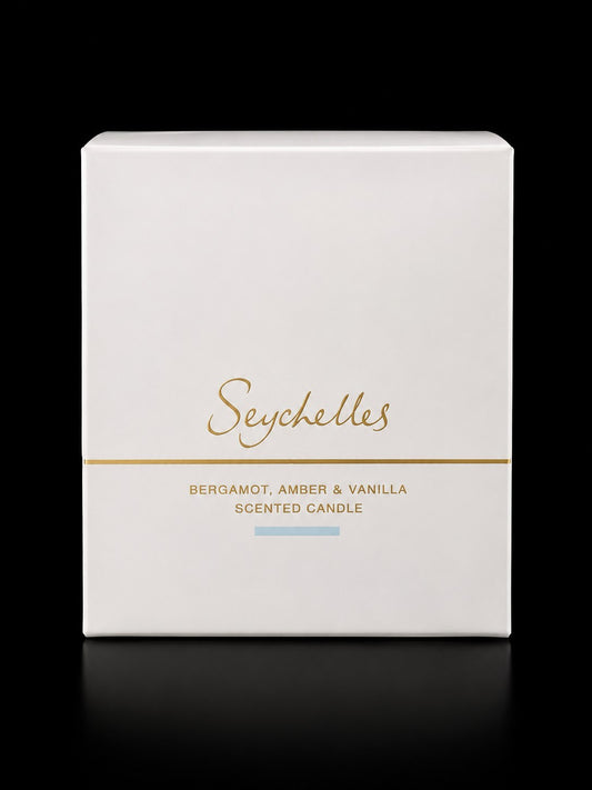 The White Company - Seychelles scented candle bergamot amber & vanilla 140g NEW