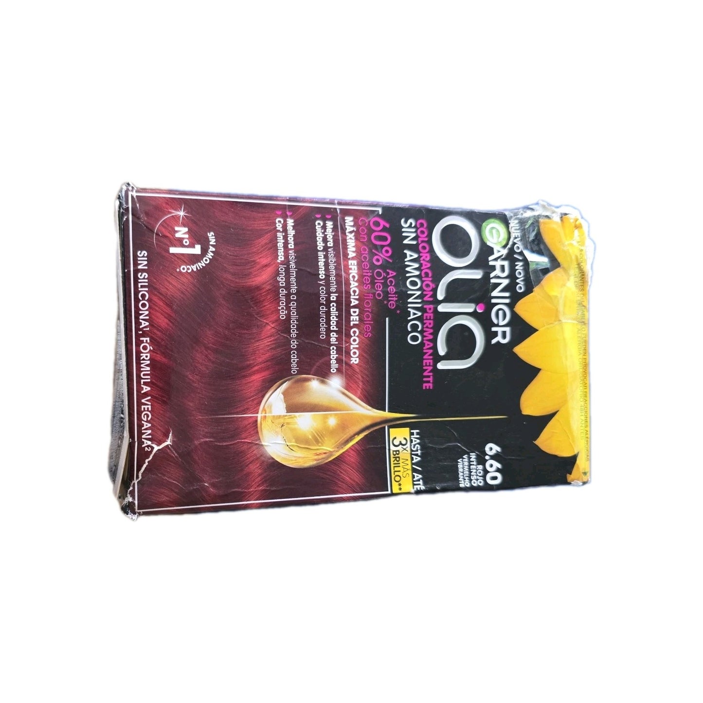 Garnier Olia Permanent Hair Color 6.60 Deep Red Ammonia-Free by Garnier