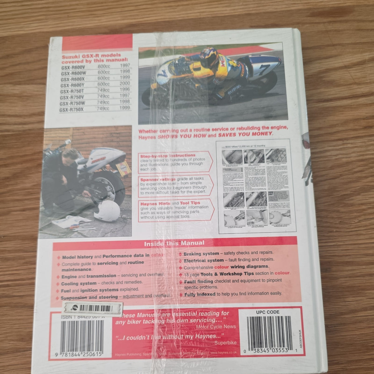 Suzuki GSX-R600 & 750 (1996-2000) Haynes Repair Manual