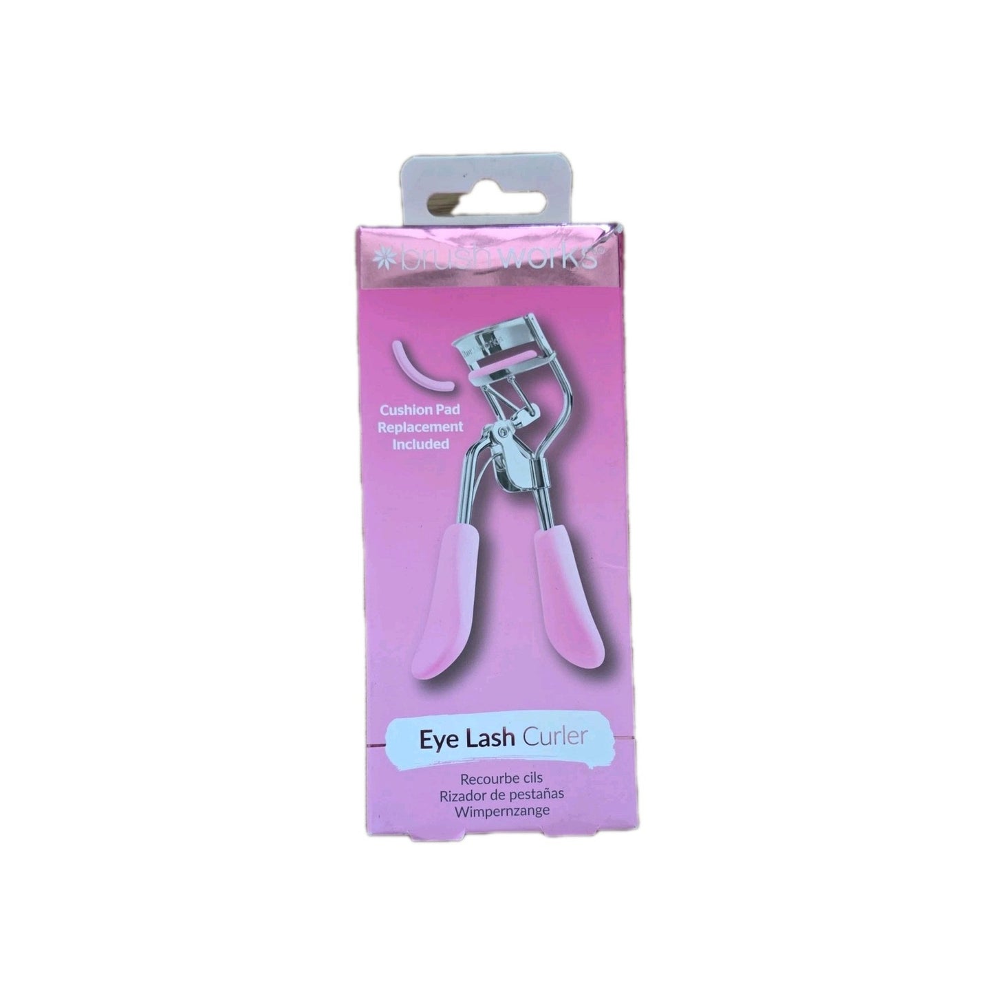Brushworks Eyelash Curler with Replacement Pad - Pink by Brushworks