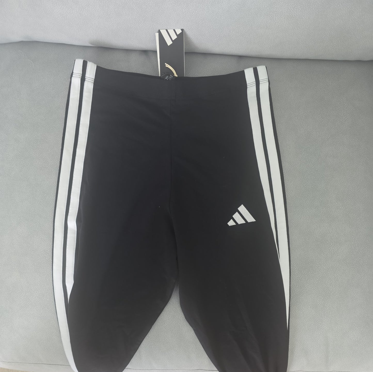 Adidas 3 Stripes Cotton Leggings Women Tight Fit High Rise Waistband Small