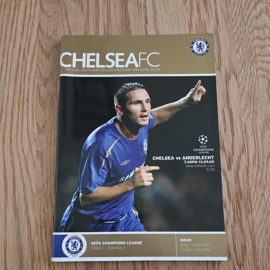 Chelsea v Anderlecht 2005/06 Champions League Programme by below retail uk