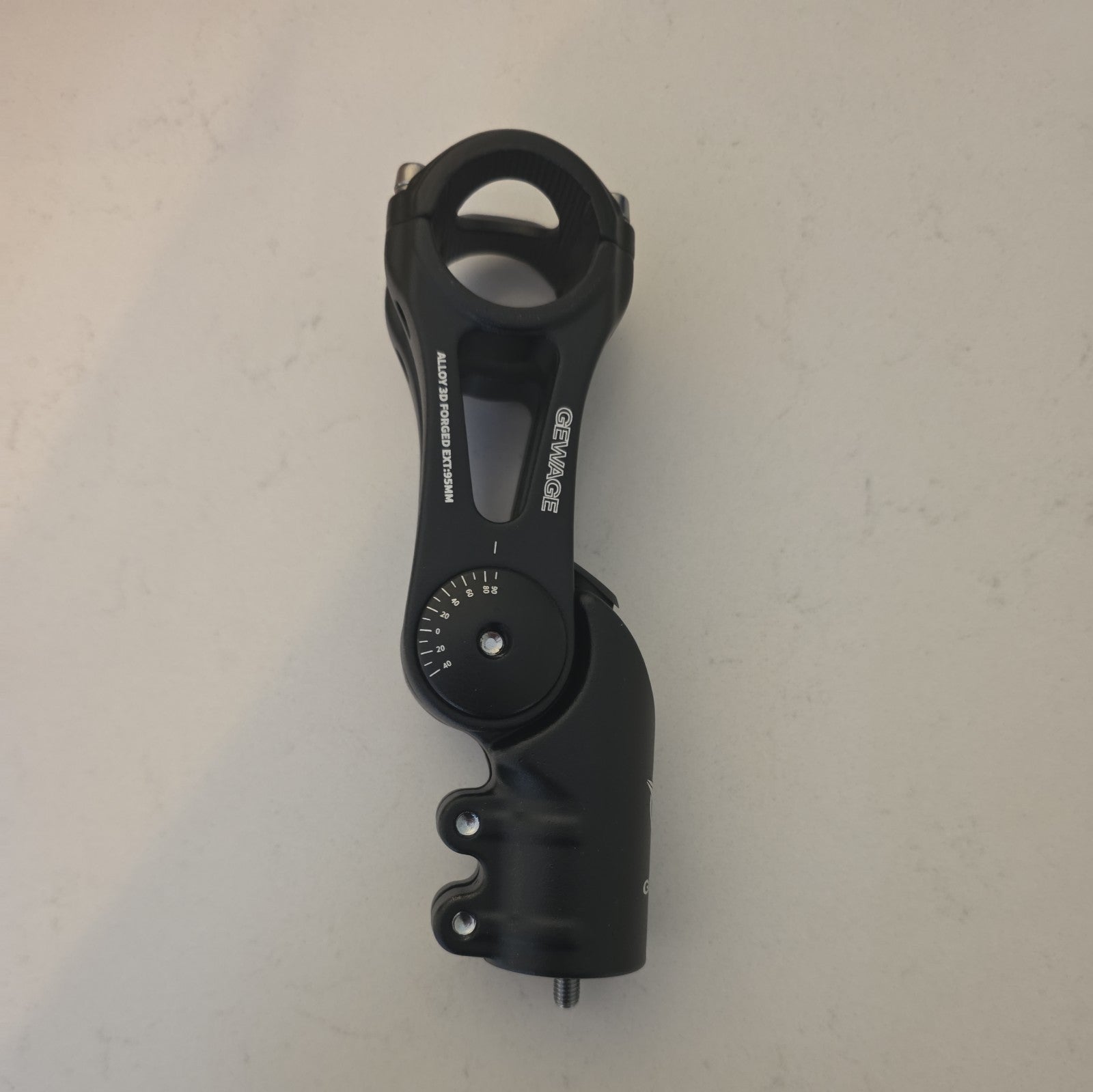 Gewage 90-Degree Adjustable Bike Stem - 31.8mm Black Aluminum by GEWAGE