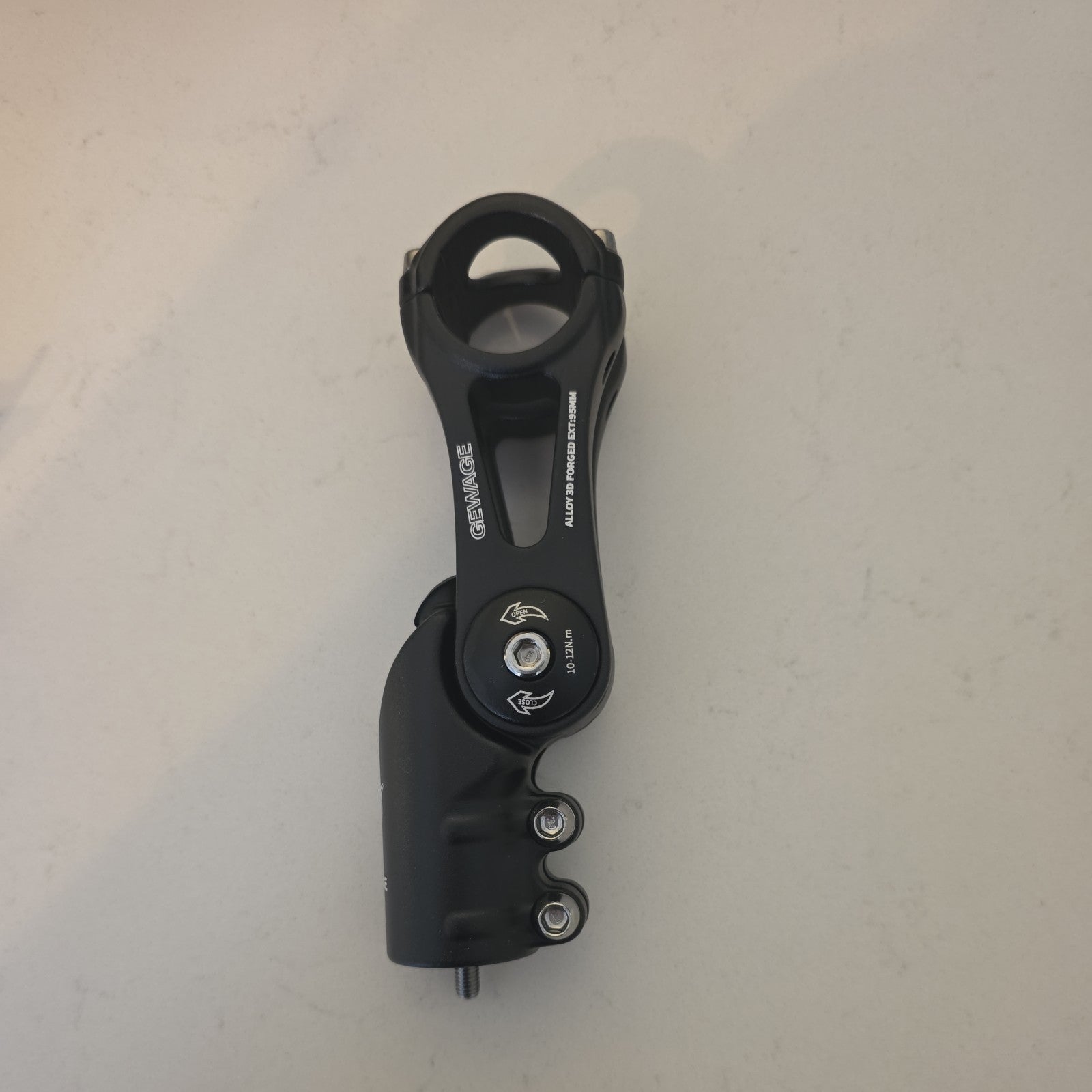 Gewage 90-Degree Adjustable Bike Stem - 31.8mm Black Aluminum by GEWAGE