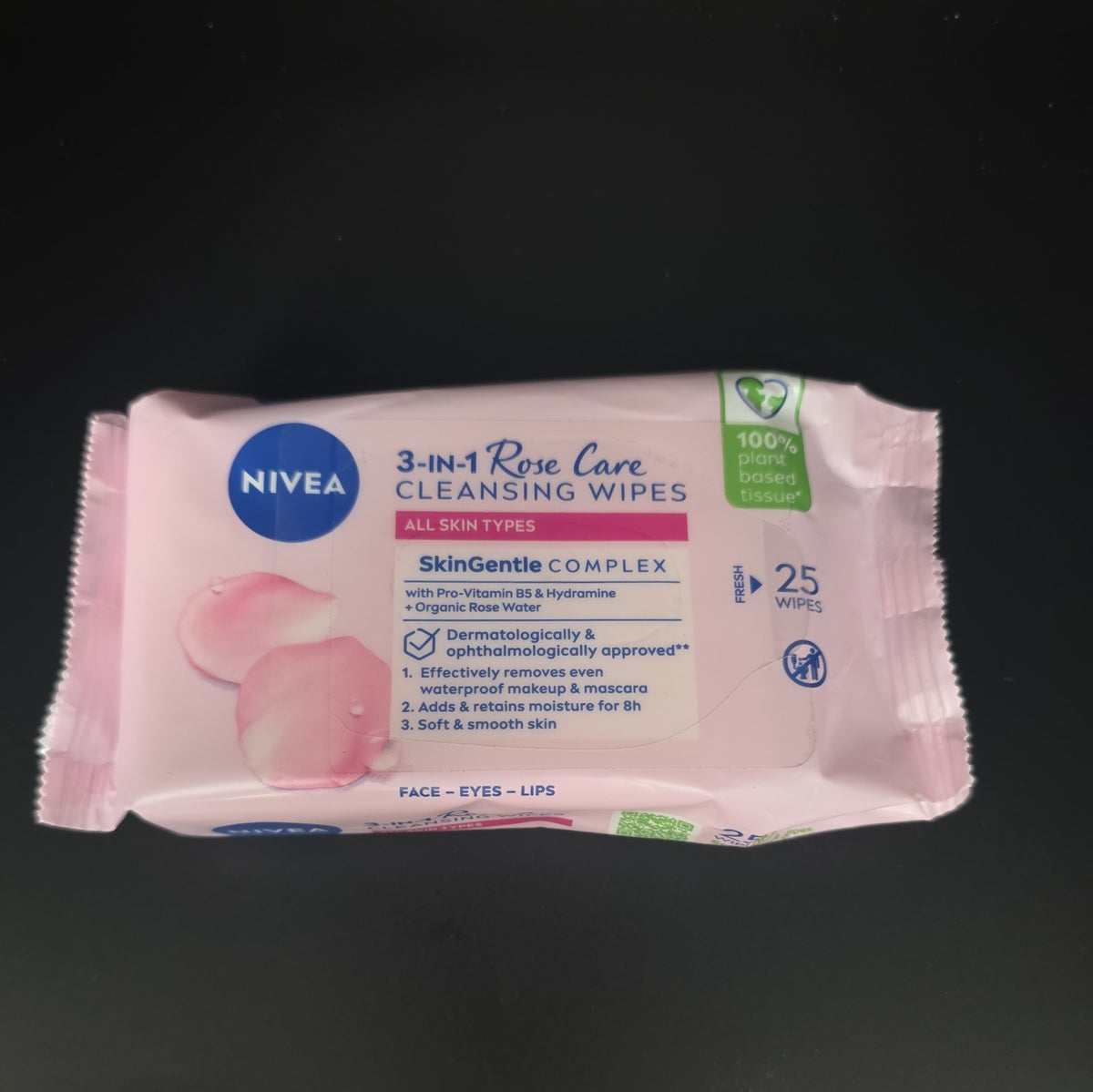 Nivea 3 in 1 Rose Cleansing Wipes x25