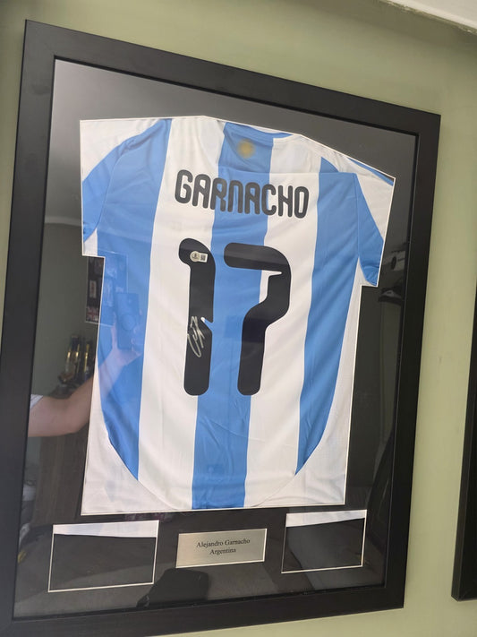 Alejandro Garnacho Signed Argentina Shirt Beckett authentication