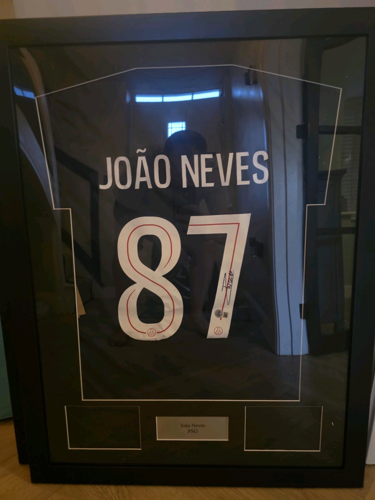 Joao Neves Paris Saint-Germain PSG Signed Nike Shirt (Beckett Hologram COA)