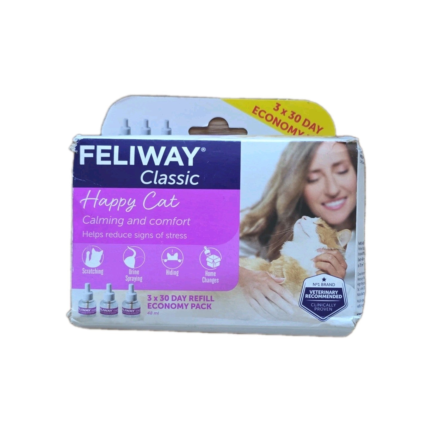 Feliway Classic Cat Pheromone Refill - 3x48ml 90-Day Supply by Feliway