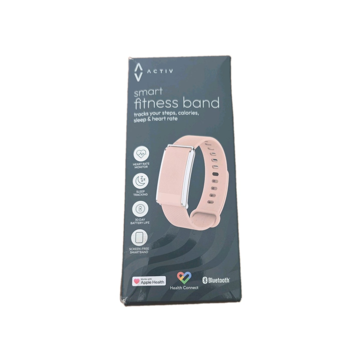 ACTIV Smart Fitness Band Activity Tracker Screen-Free BT HR/Sleep