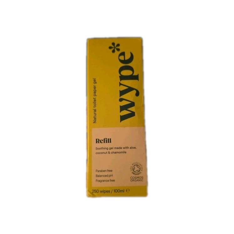 Wype Natural Toilet Paper Gel Refill - 100ml Paraben Free by Wype