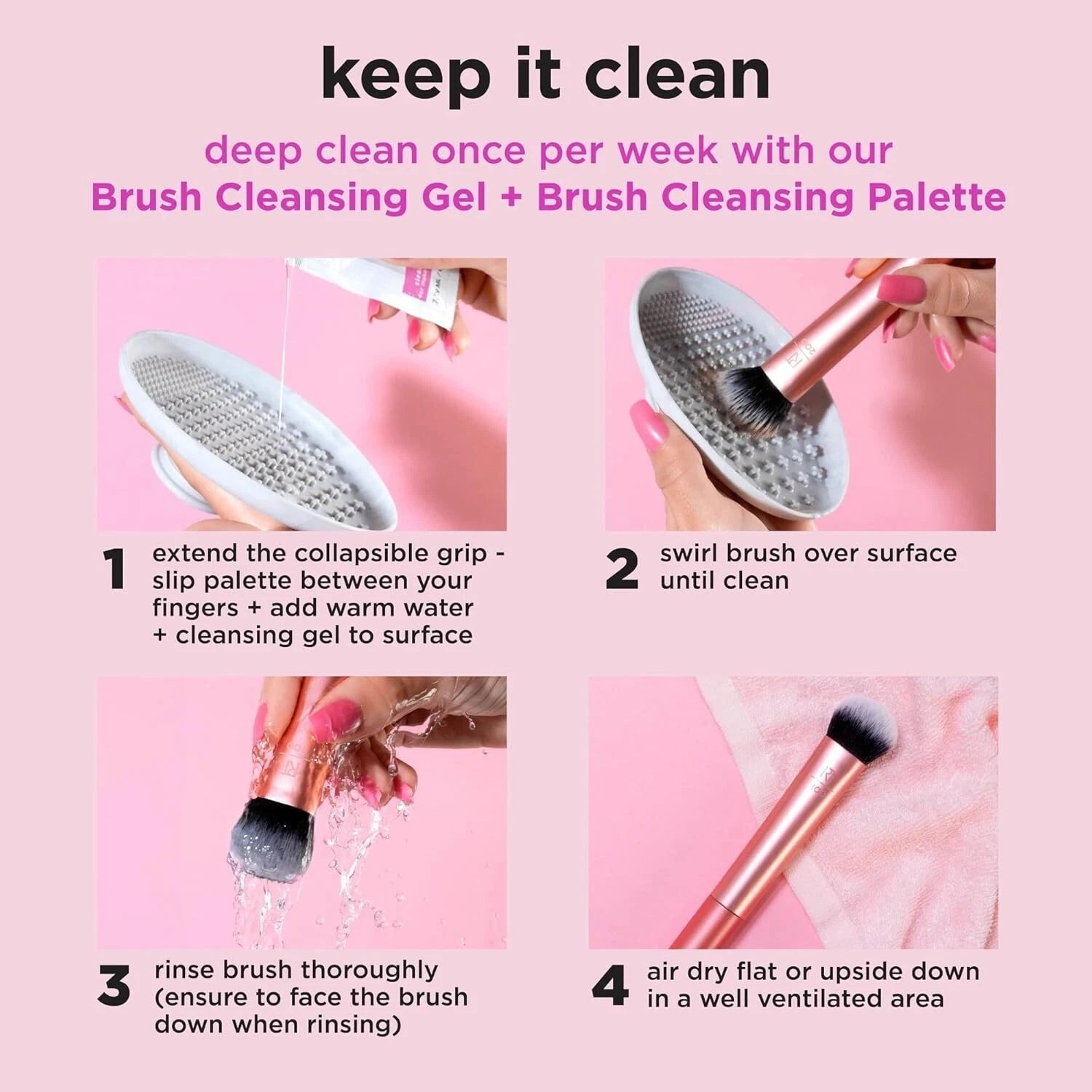 Real Techniques Au Naturale Glow 9-Piece Makeup Brush Kit by below retail uk