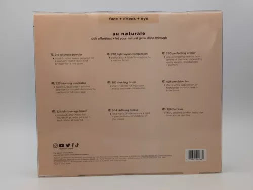 Real Techniques Au Naturale Glow 9-Piece Makeup Brush Kit by below retail uk