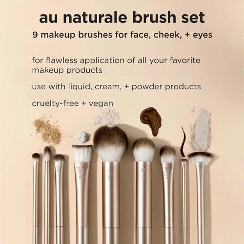 Real Techniques Au Naturale Glow 9-Piece Makeup Brush Kit by below retail uk