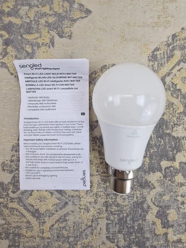 Sengled Smart Light Bulb B22 Matter Multicolour 800LM 60W 1-Pack by below retail uk